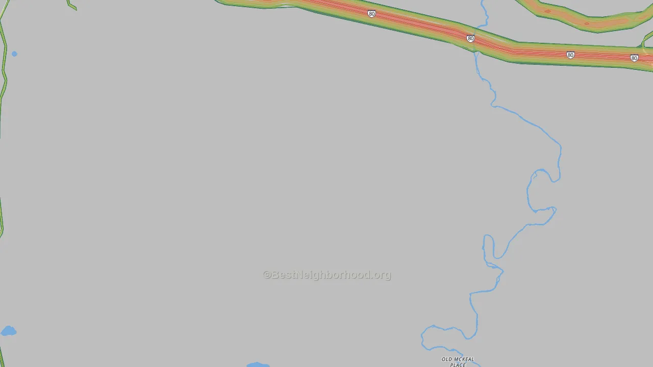 Shirley Basin, WY Map of Noise Levels in Shirley Basin