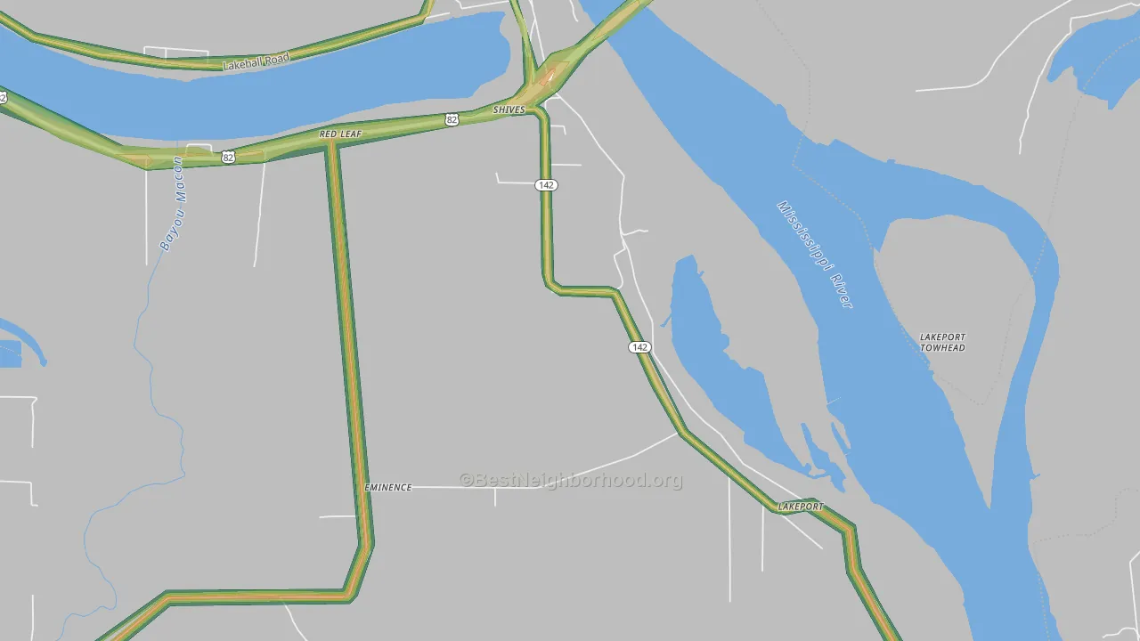 Shives, AR Map of Noise Levels in Shives
