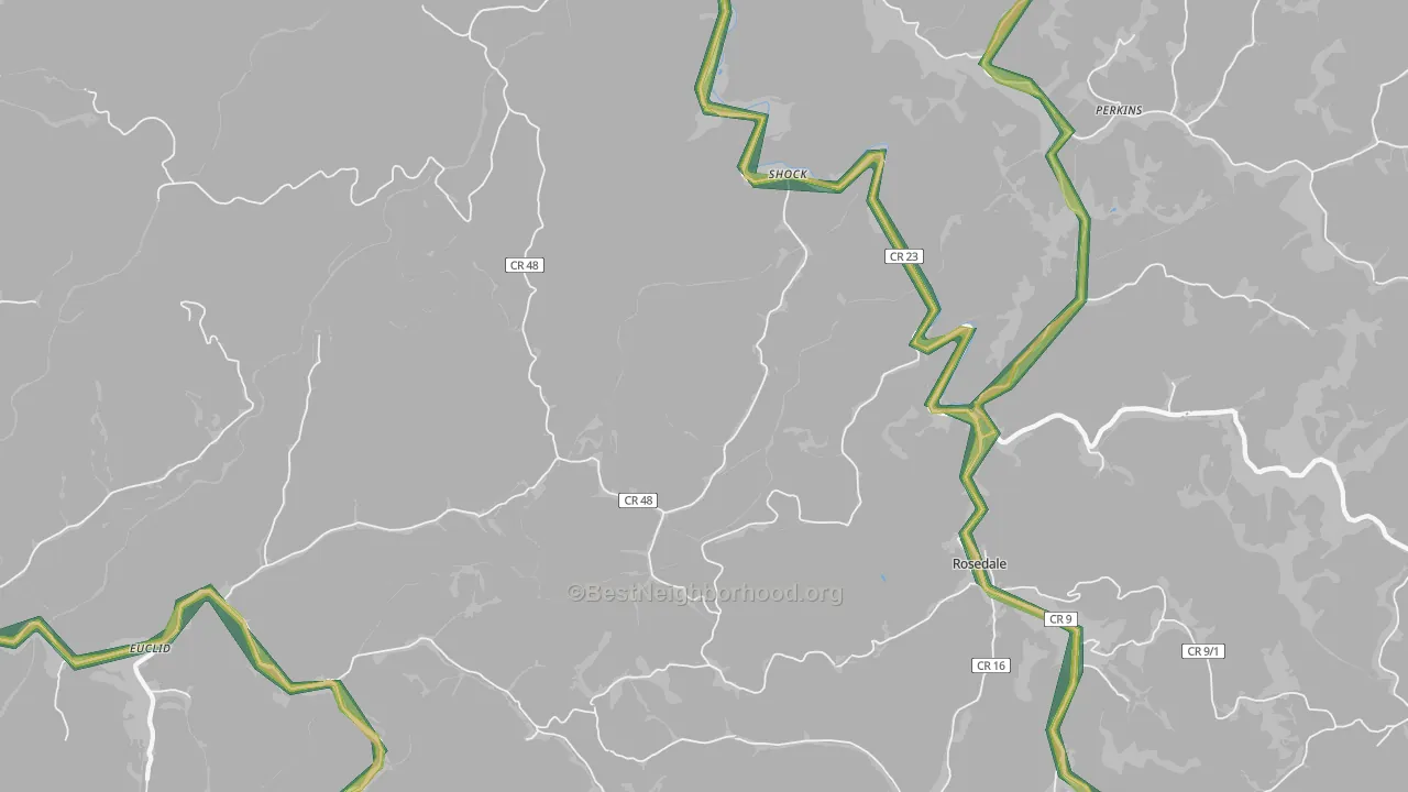 Shock, WV Map of Noise Levels in Shock