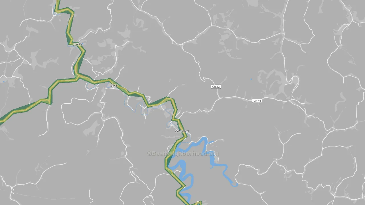 Sias, WV Map of Noise Levels in Sias