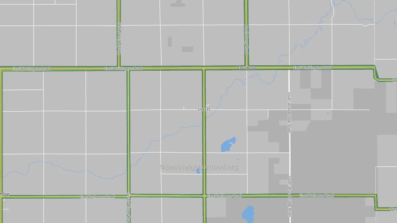Sickles, MI Map of Noise Levels in Sickles