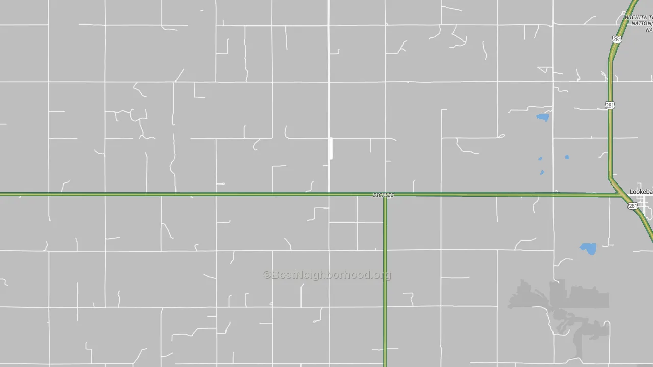 Sickles, OK Map of Noise Levels in Sickles
