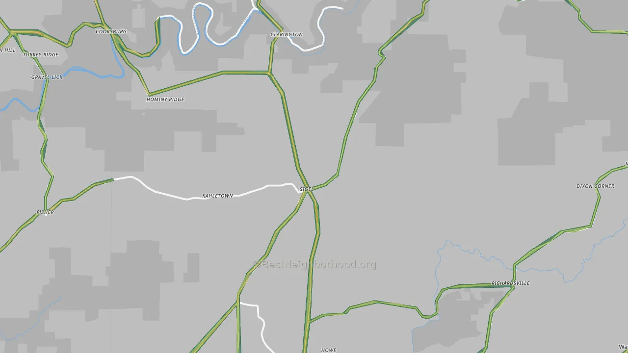 Sigel, PA Map of Noise Levels in Sigel