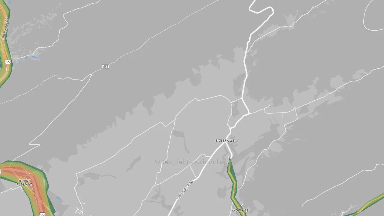 Siglerville, PA Map of Noise Levels in Siglerville