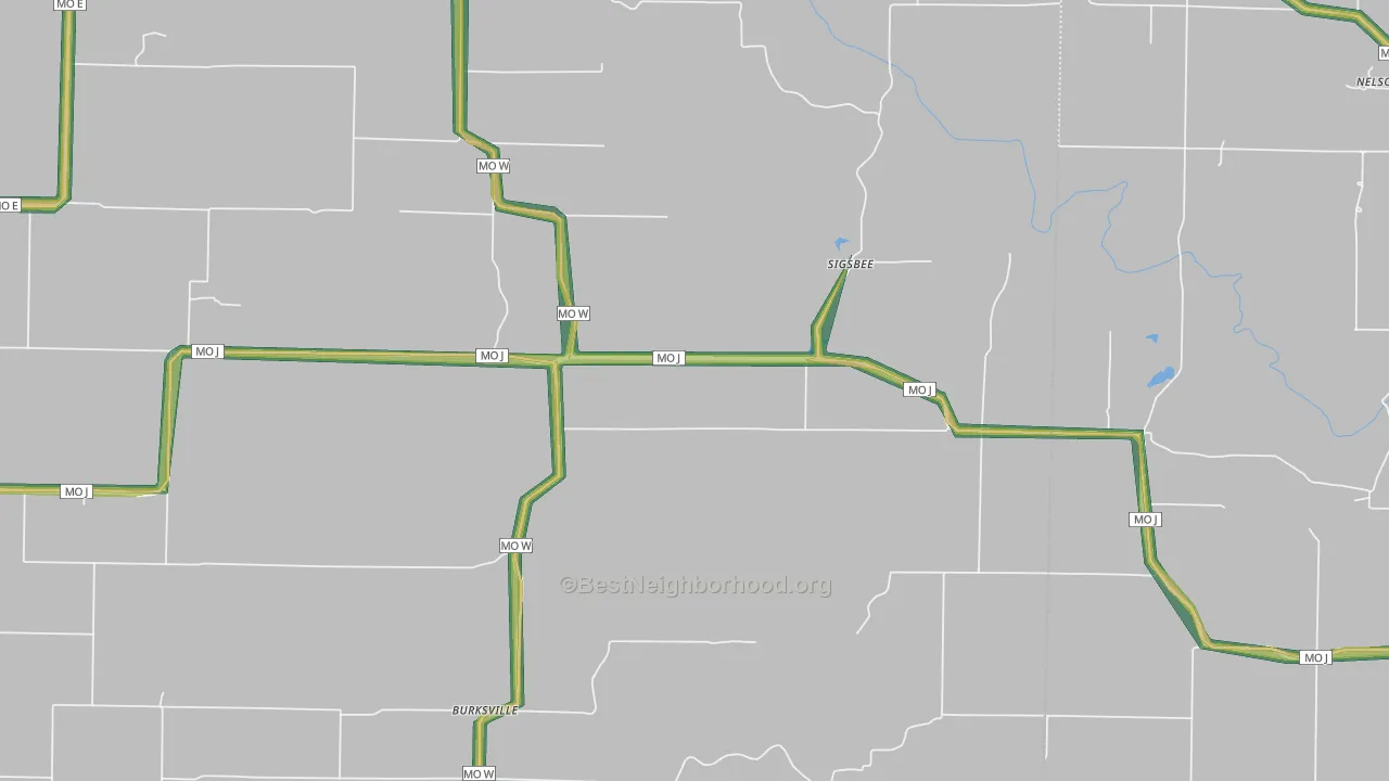 Sigsbee, MO Map of Noise Levels in Sigsbee
