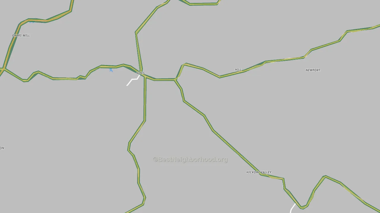 Sikes, LA Map of Noise Levels in Sikes