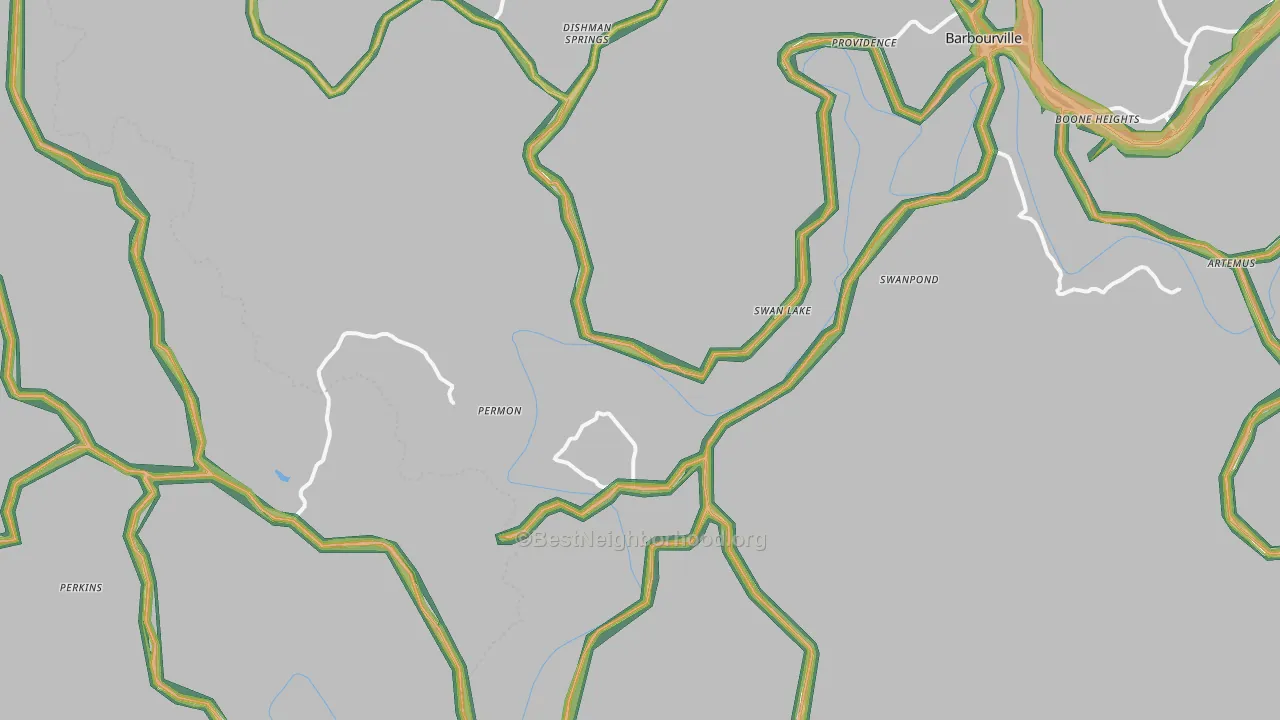 Siler, KY Map of Noise Levels in Siler