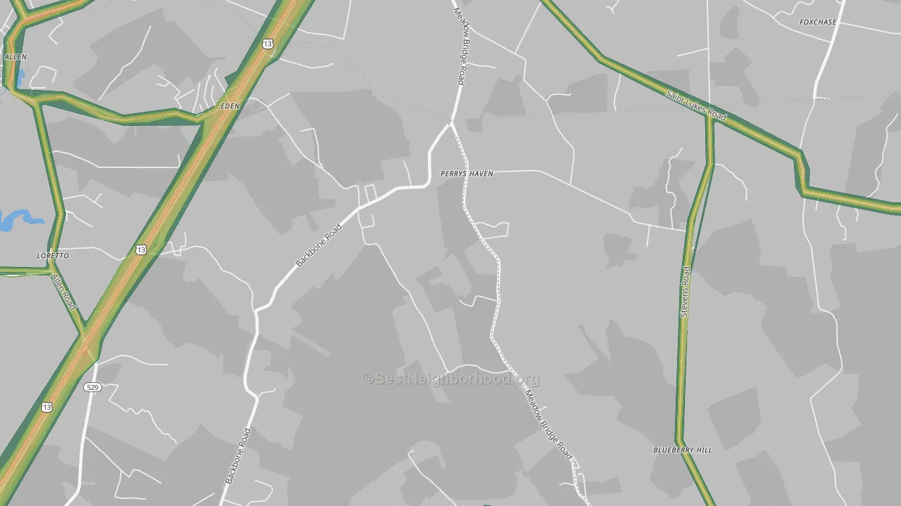Siloam, MD Map of Noise Levels in Siloam