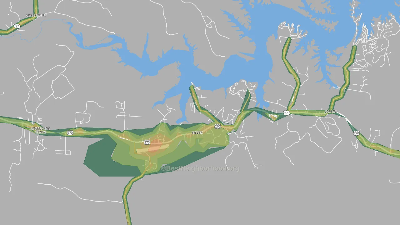 Silver, AR Map of Noise Levels in Silver