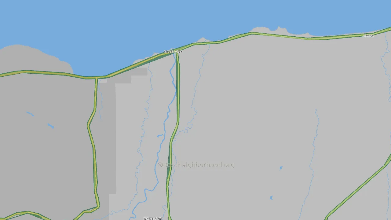 Silver City, MI Map of Noise Levels in Silver City