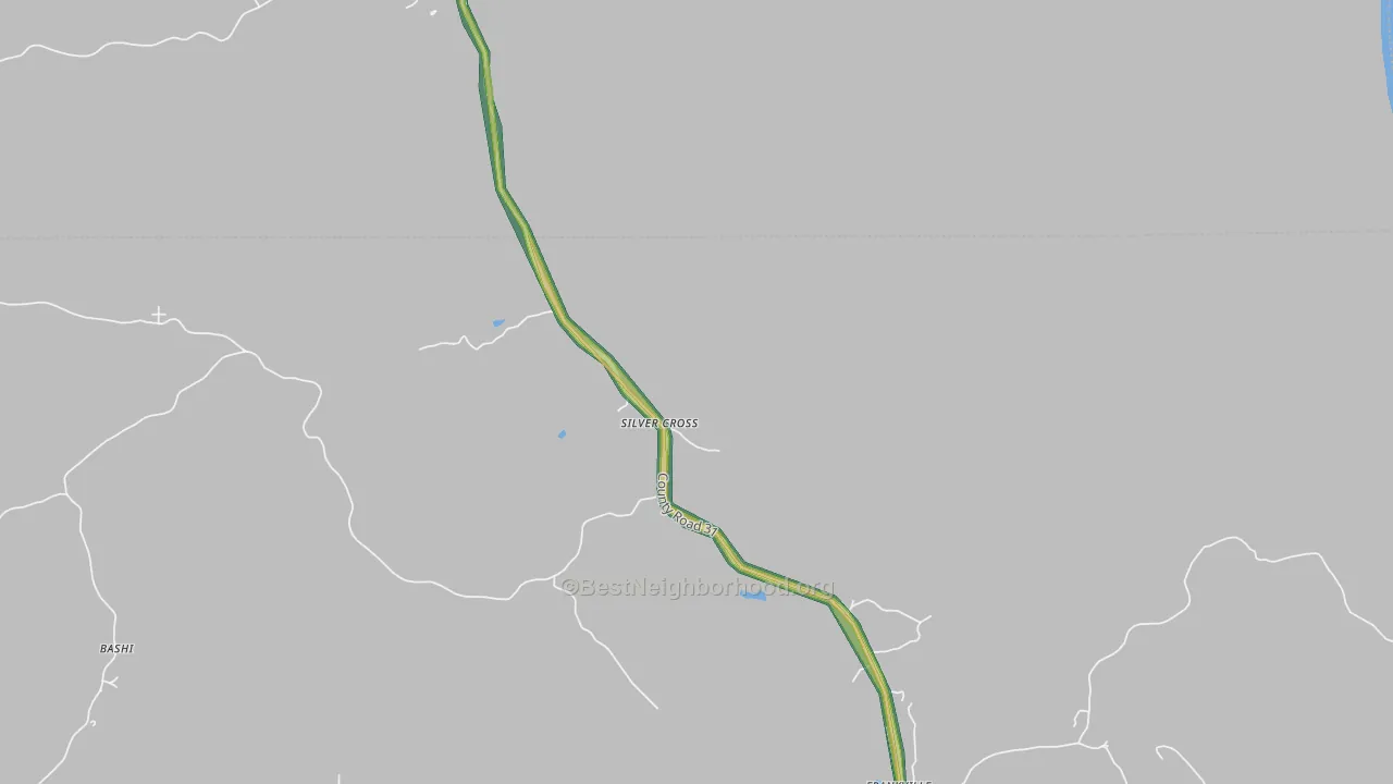 Silver Cross, AL Map of Noise Levels in Silver Cross