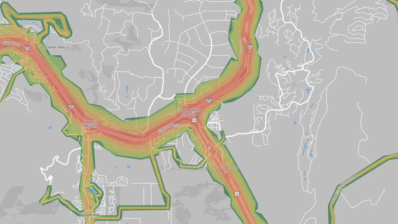Silver Summit, UT Map of Noise Levels in Silver Summit