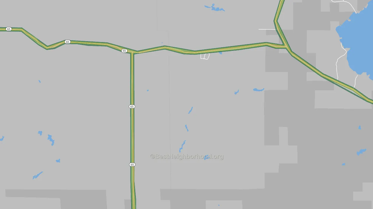Silverdale, MN Map of Noise Levels in Silverdale