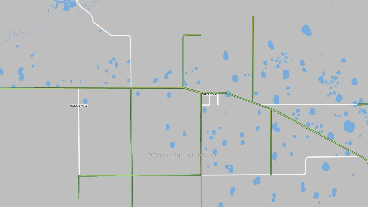 Silverton, TX Map of Noise Levels in Silverton