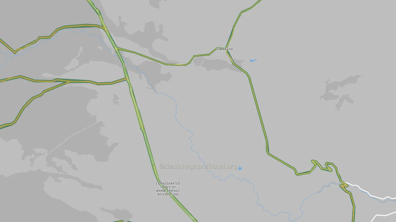 Simnasho, OR Map of Noise Levels in Simnasho