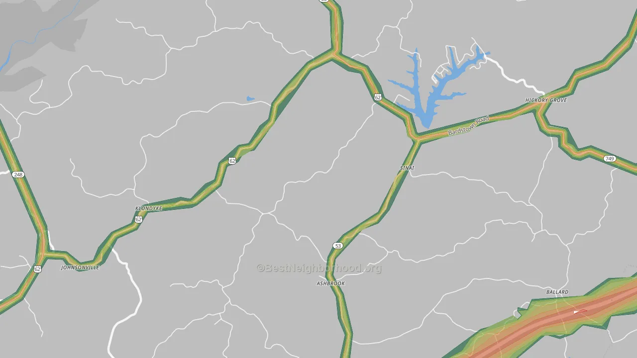 Sinai, KY Map of Noise Levels in Sinai