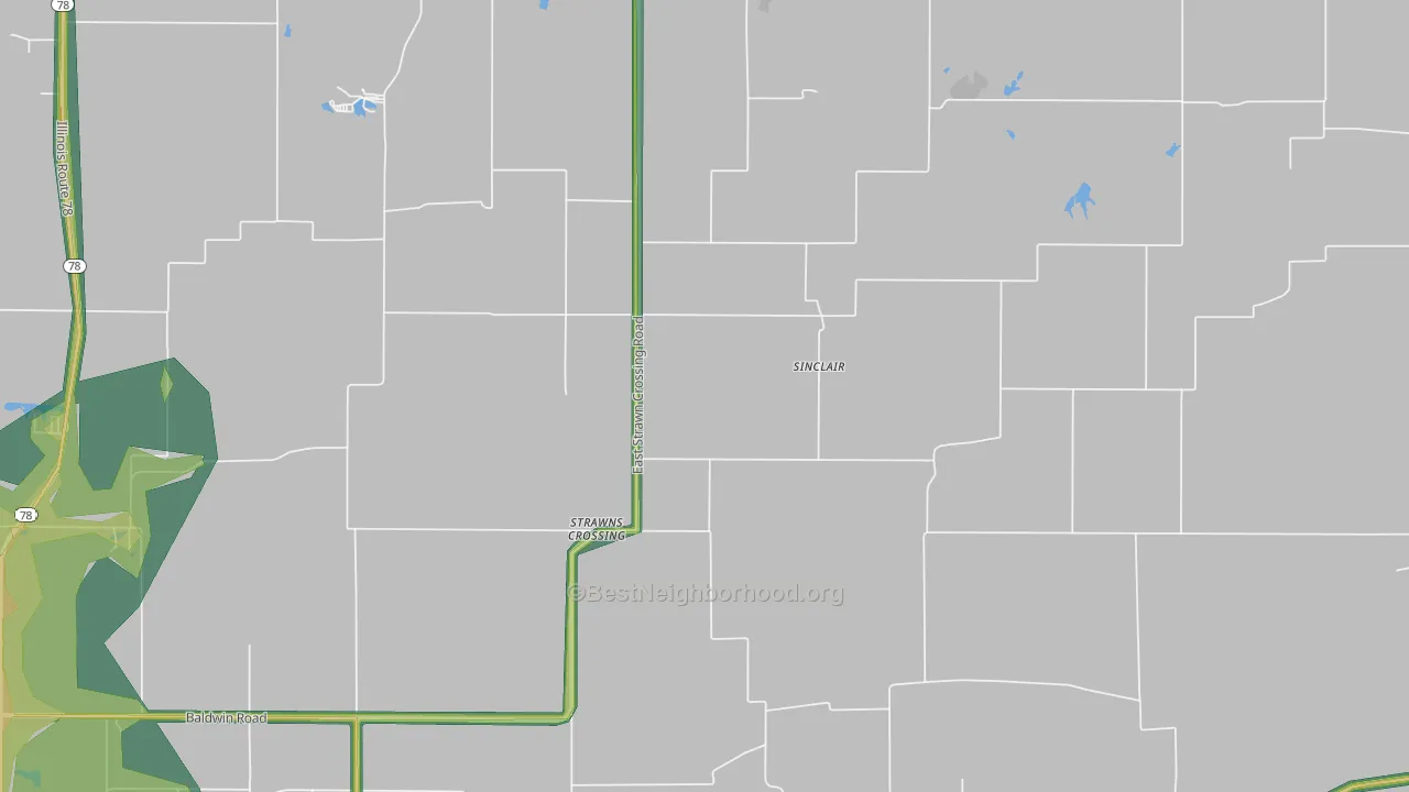 Sinclair, IL Map of Noise Levels in Sinclair