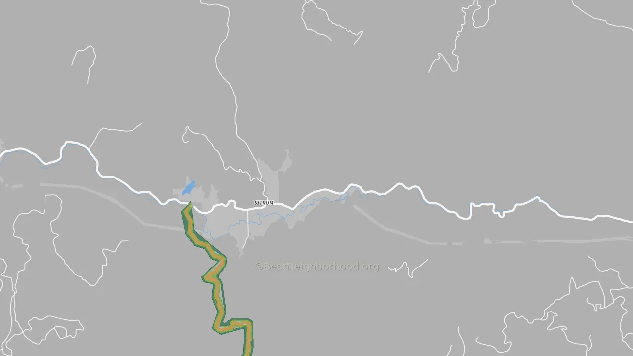 Sitkum, OR Map of Noise Levels in Sitkum