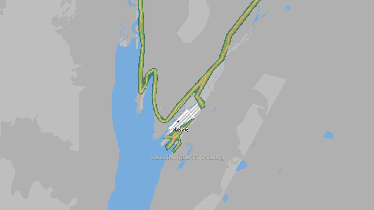 Skagway, AK Map of Noise Levels in Skagway