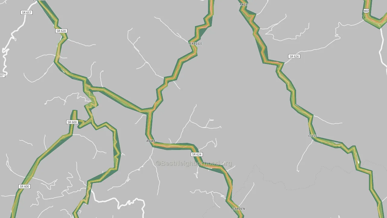 Skeggs, VA Map of Noise Levels in Skeggs