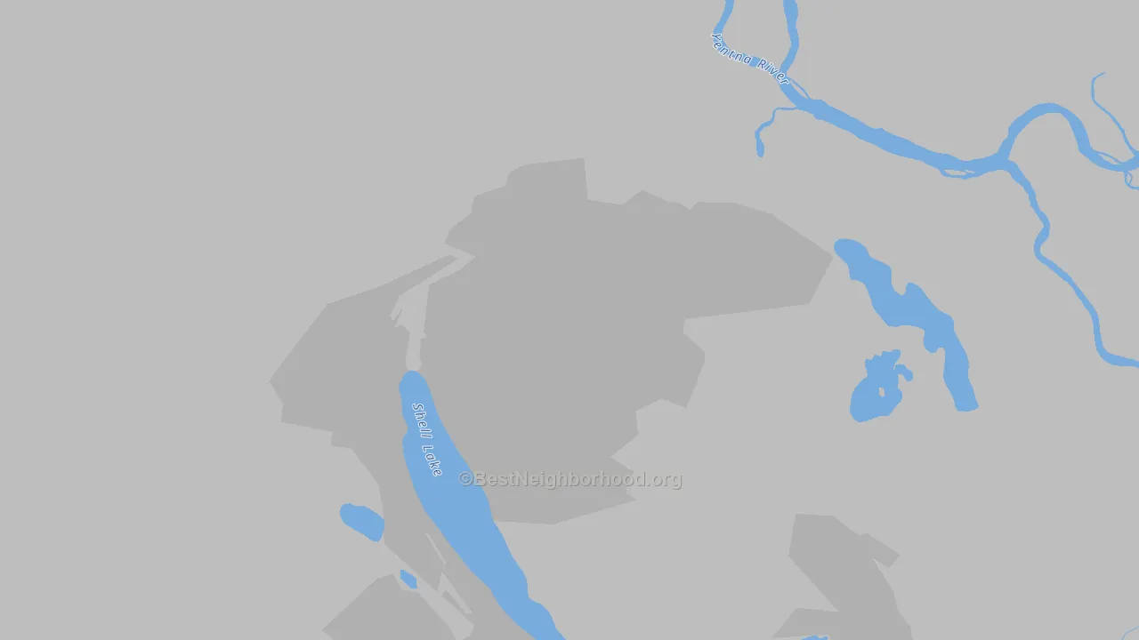 Skwentna, AK Map of Noise Levels in Skwentna