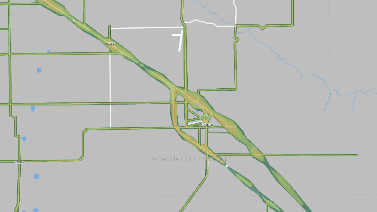 Slaton, TX Map of Noise Levels in Slaton