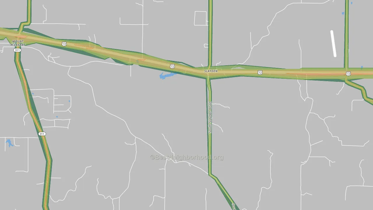 Slayden, MS Map of Noise Levels in Slayden