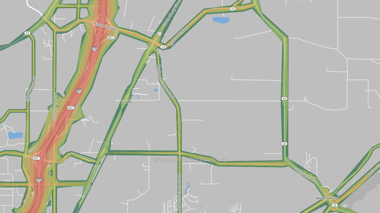 Sloan, MS Map of Noise Levels in Sloan