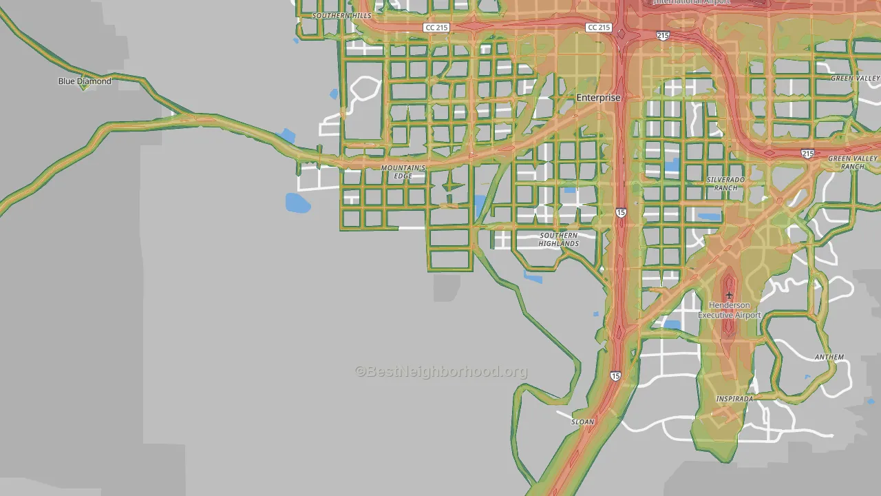 Sloan, NV Map of Noise Levels in Sloan