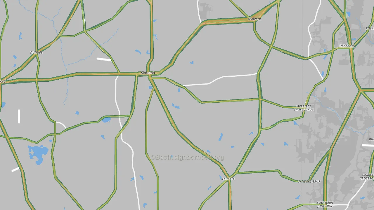 Slocomb, AL Map of Noise Levels in Slocomb