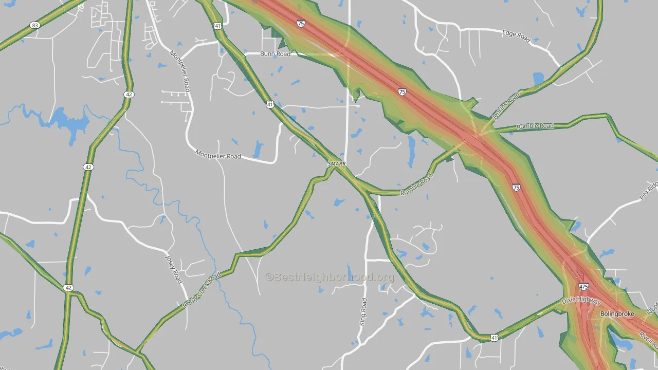 Smarr, GA Map of Noise Levels in Smarr