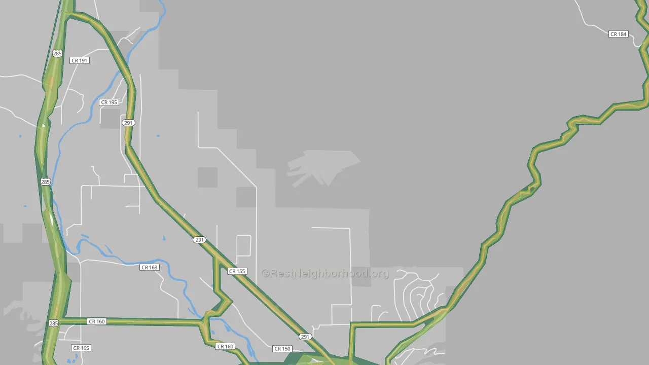 Smeltertown, CO Map of Noise Levels in Smeltertown