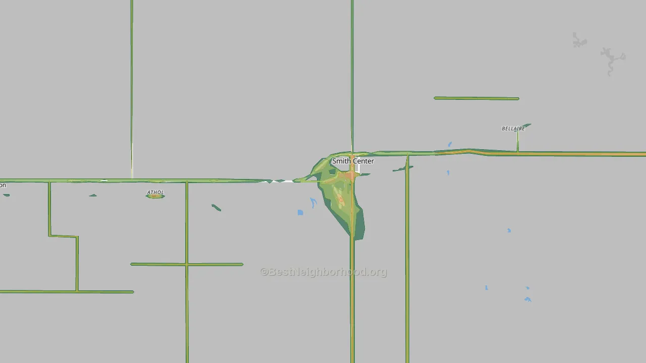 Smith County, KS Map of Noise Levels in Smith County