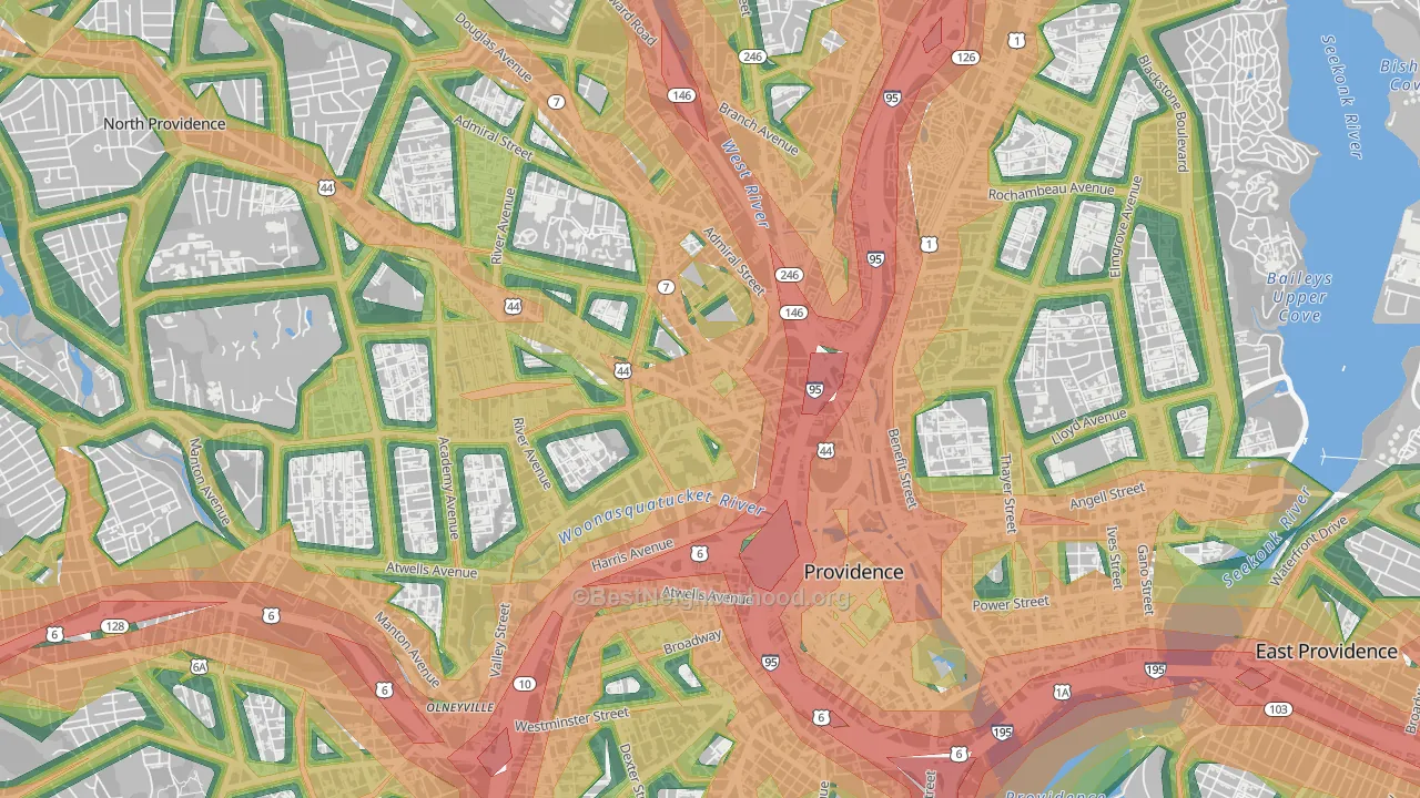 Smith Hill, Providence, RI Map of Noise Levels in Smith Hill