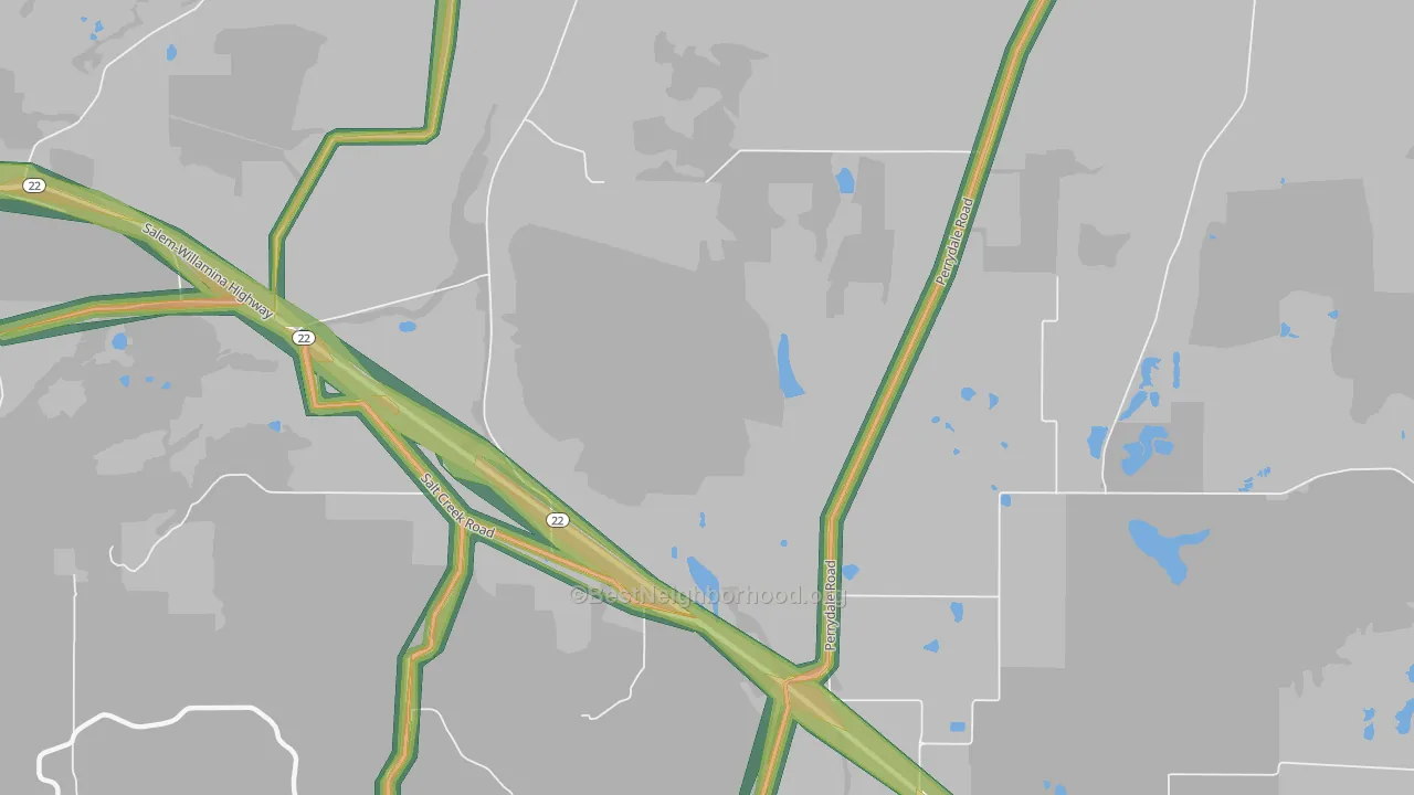 Smithfield, OR Map of Noise Levels in Smithfield