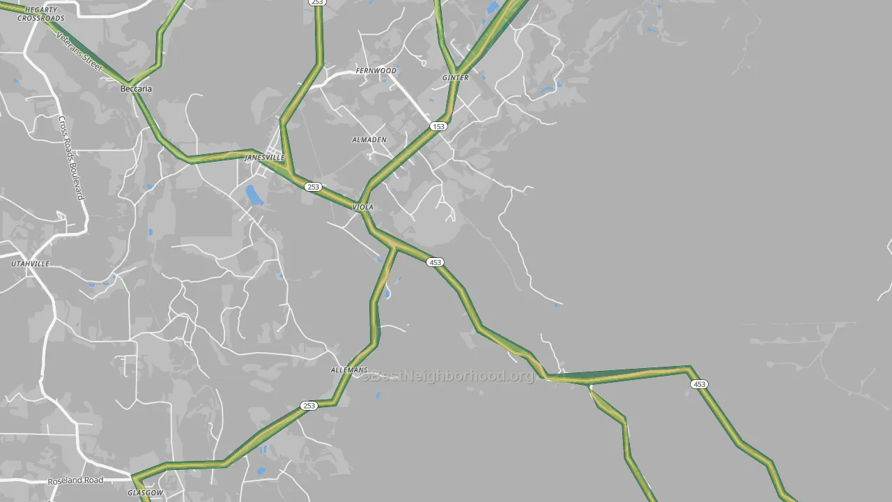 Smithmill, PA Map of Noise Levels in Smithmill