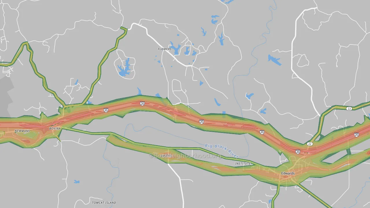 Smiths, MS Map of Noise Levels in Smiths