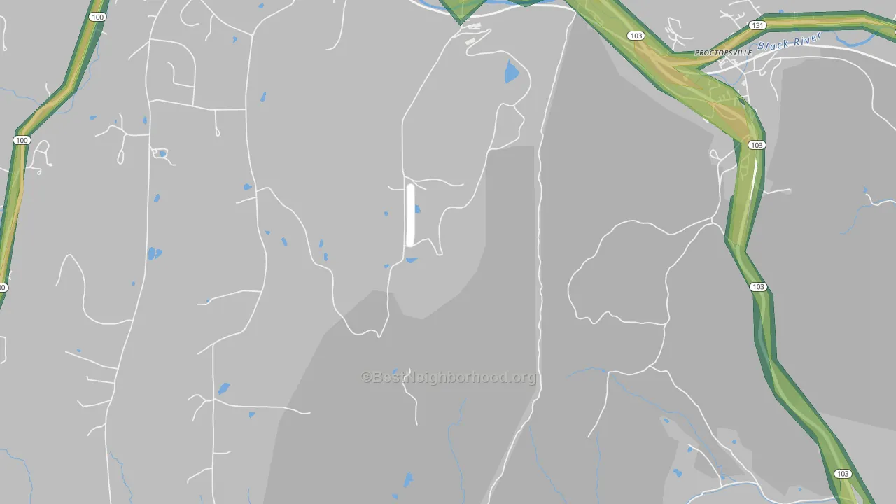 Smithville, VT Map of Noise Levels in Smithville
