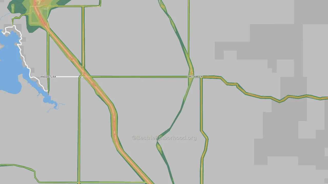 Smithwick, SD Map of Noise Levels in Smithwick