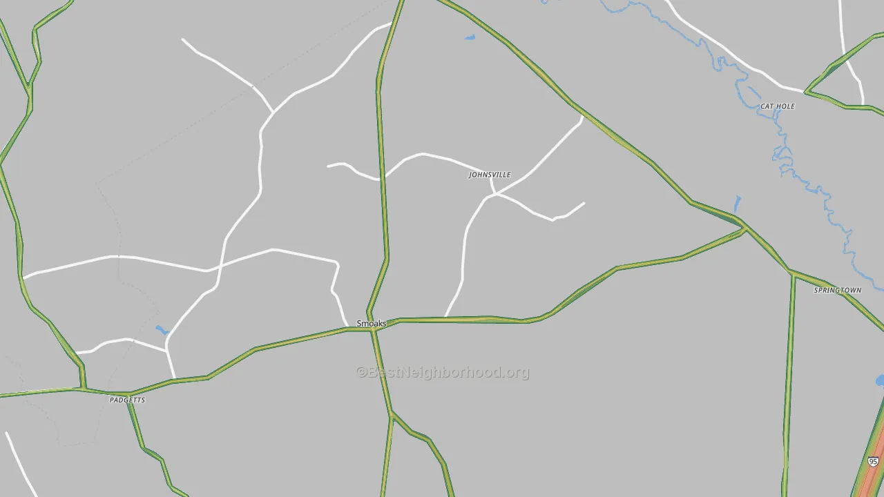 Smoaks, SC Map of Noise Levels in Smoaks