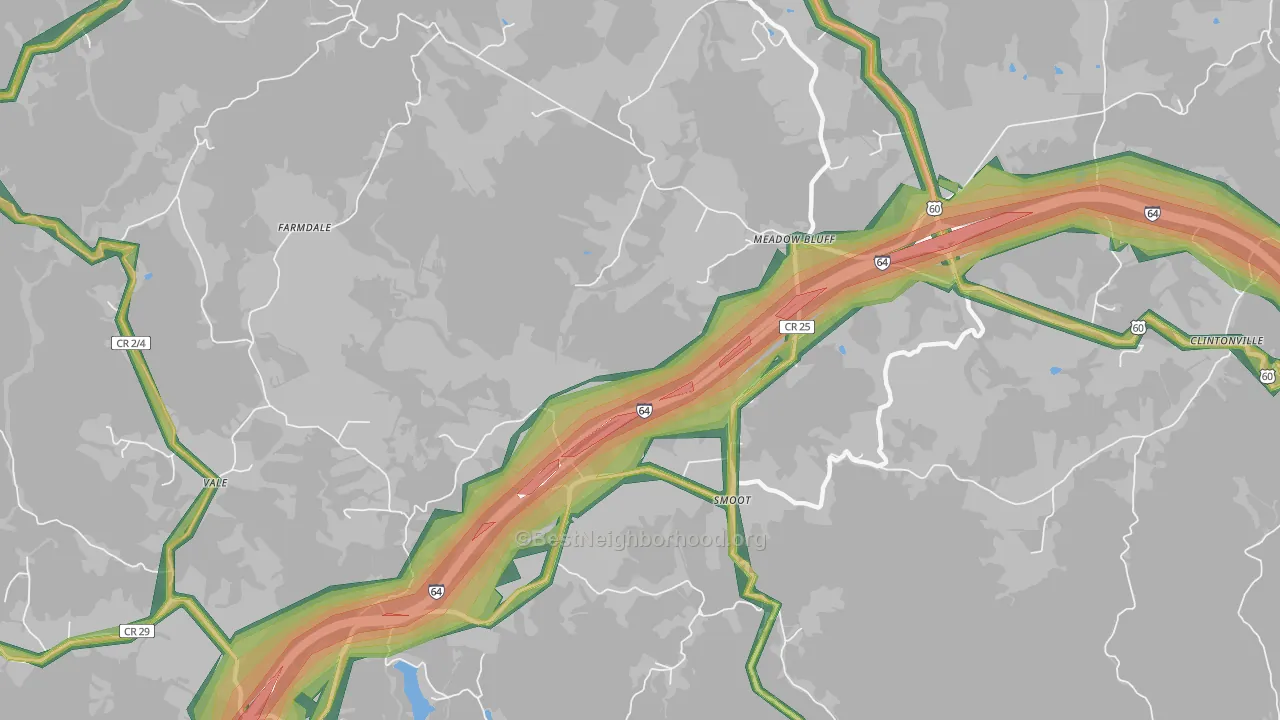 Smoot, WV Map of Noise Levels in Smoot