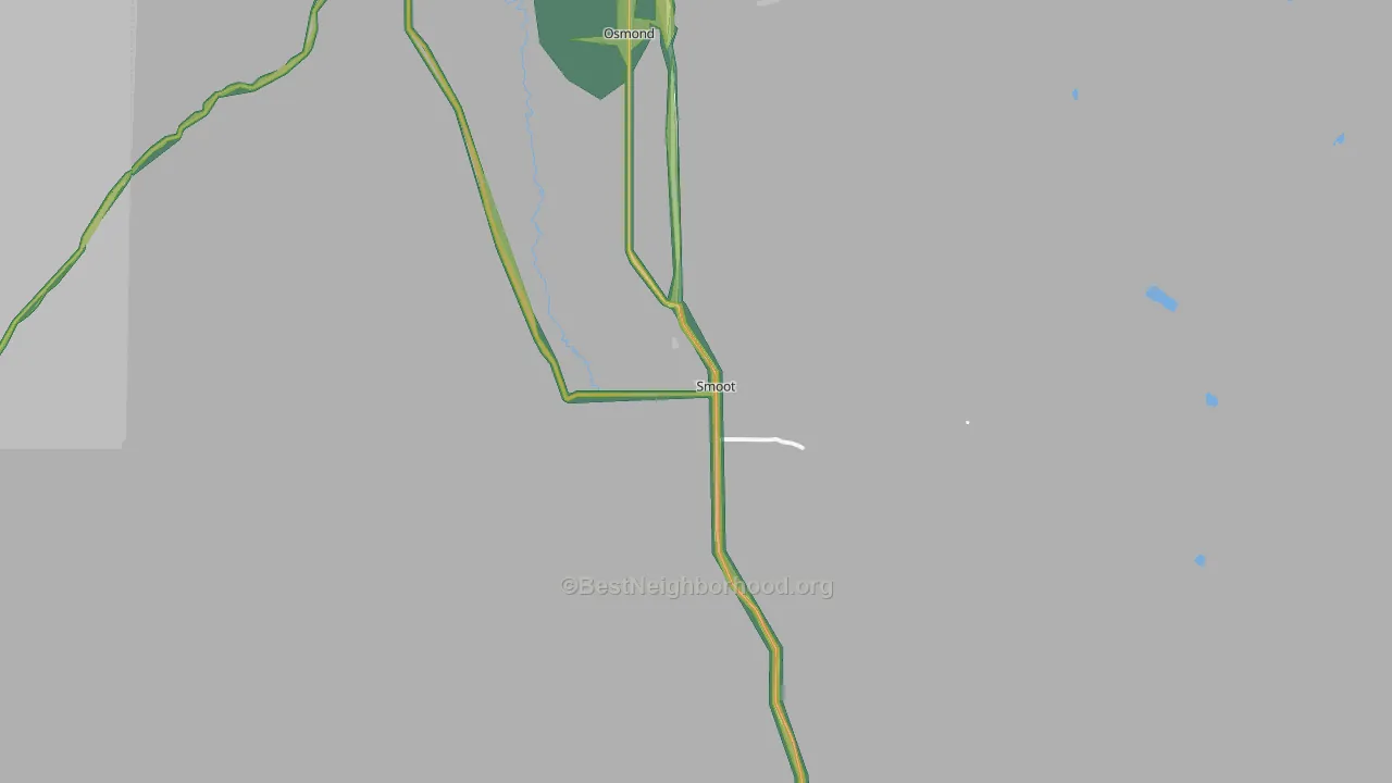 Smoot, WY Map of Noise Levels in Smoot