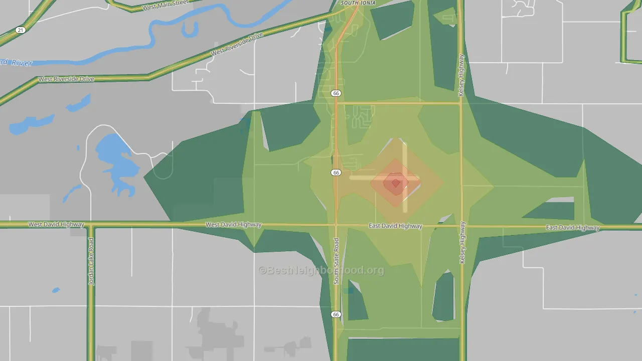 Smyrna, MI Map of Noise Levels in Smyrna