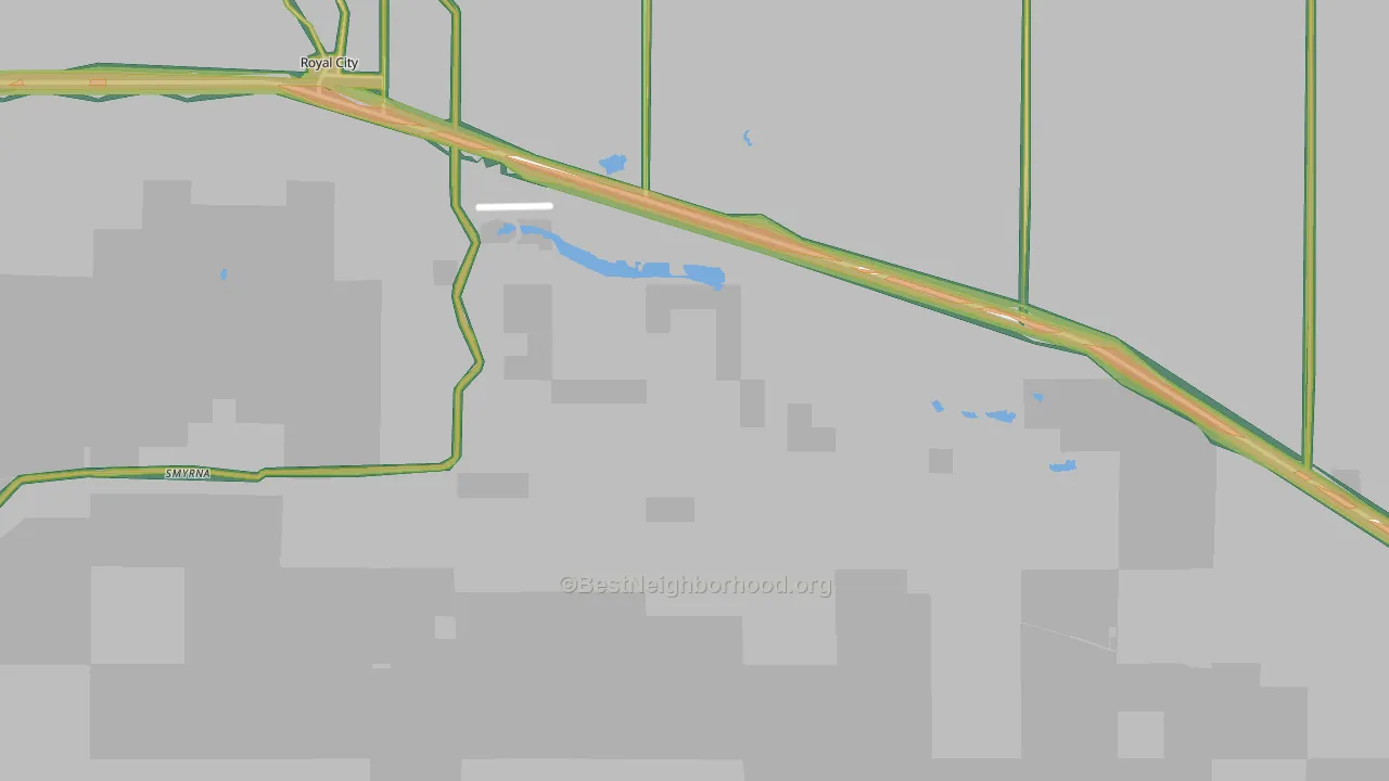 Smyrna, WA Map of Noise Levels in Smyrna