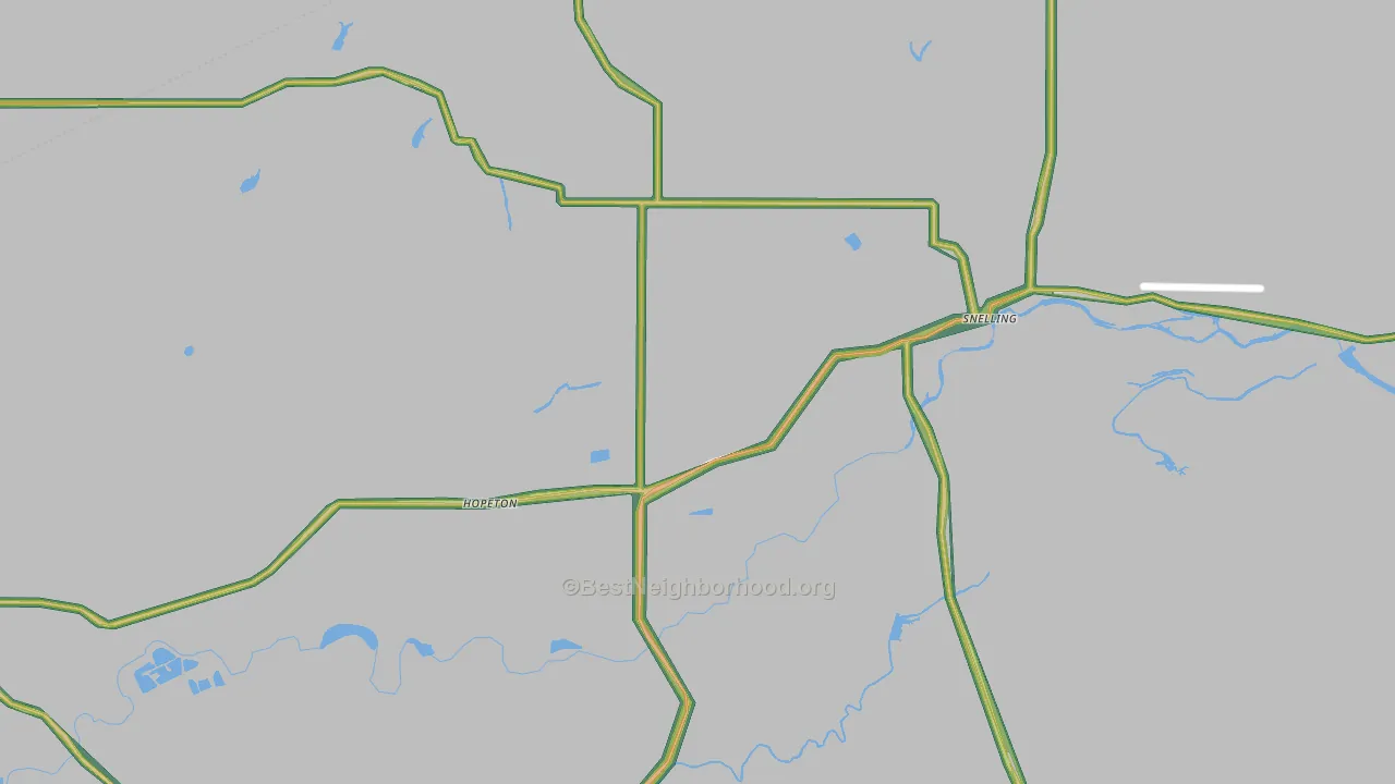 Snelling, CA Map of Noise Levels in Snelling