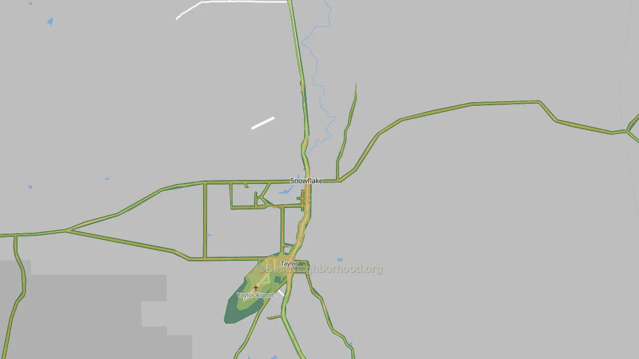 Snowflake, AZ Map of Noise Levels in Snowflake