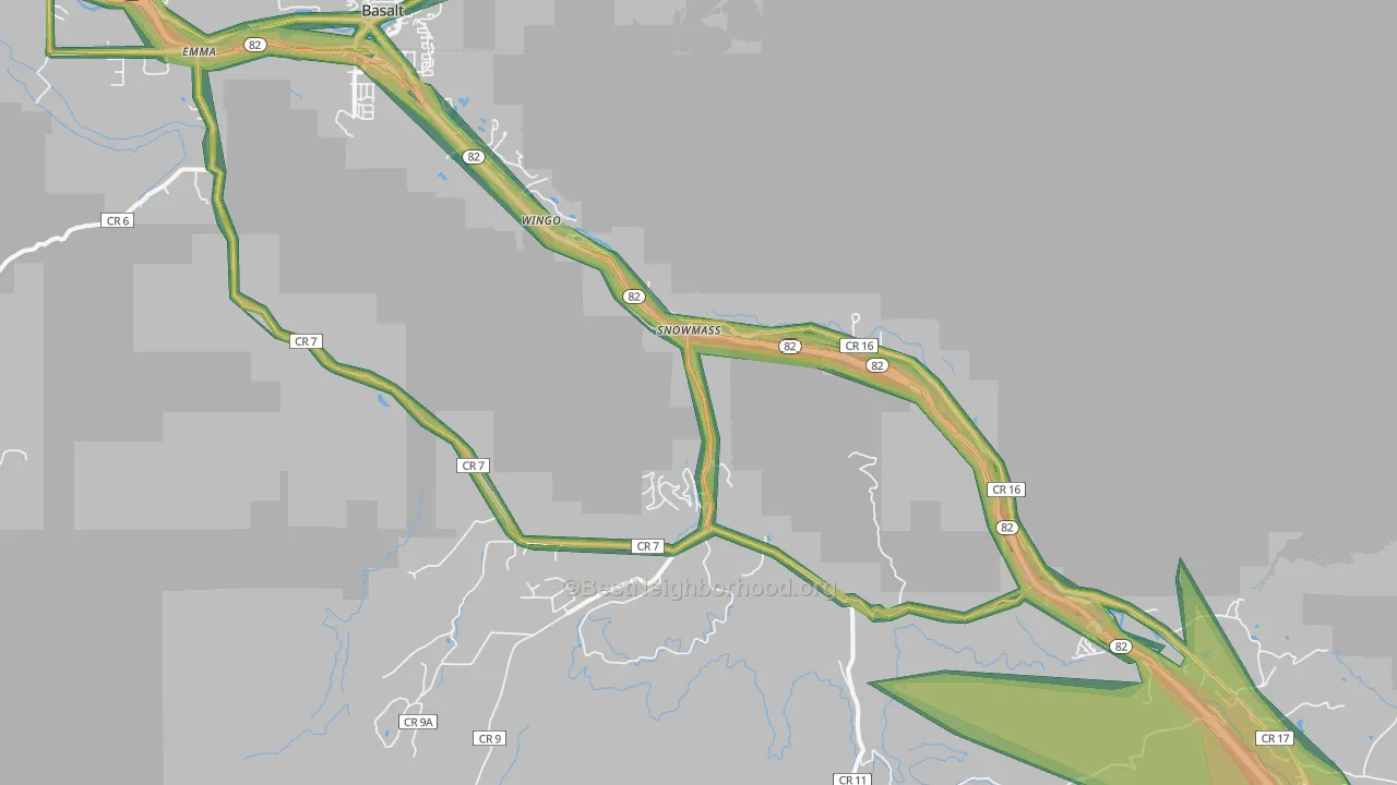 Snowmass, CO Map of Noise Levels in Snowmass