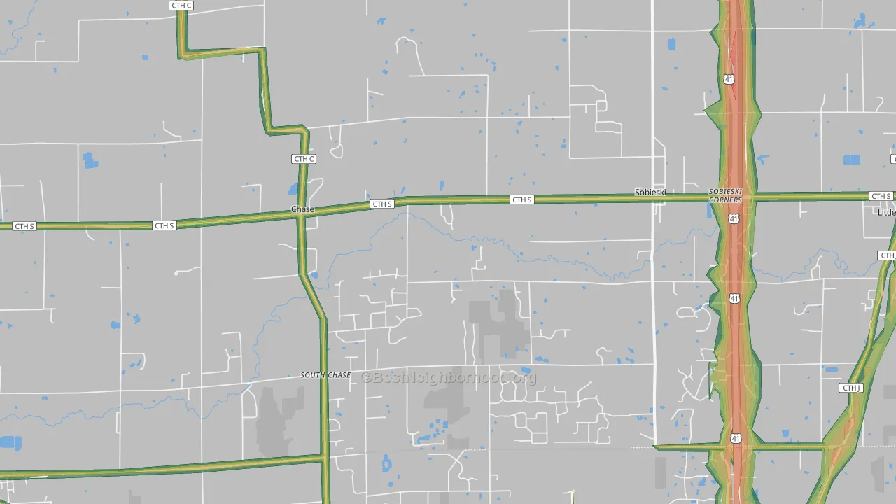 Sobieski, WI Map of Noise Levels in Sobieski