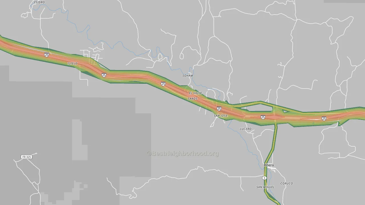 Soham, NM Map of Noise Levels in Soham