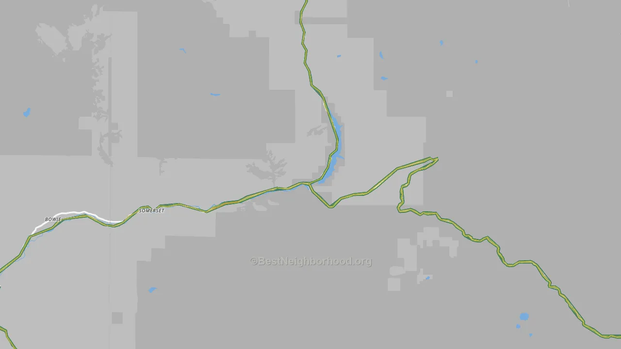 Somerset, CO Map of Noise Levels in Somerset
